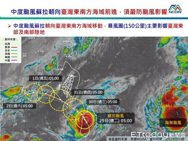 ▲蘇拉颱風來襲，許多民眾關心會不會放颱風假，台南市長黃哲重申，31日台南影響較大，屆時將視氣象資料之風力、雨量有無達到停班課標準，30日晚上就會及早宣布。（圖／記者林東良翻攝）