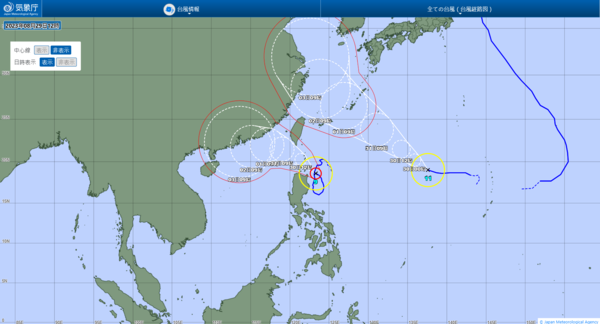 ▲▼颱風。（圖／翻攝自日本氣象廳）