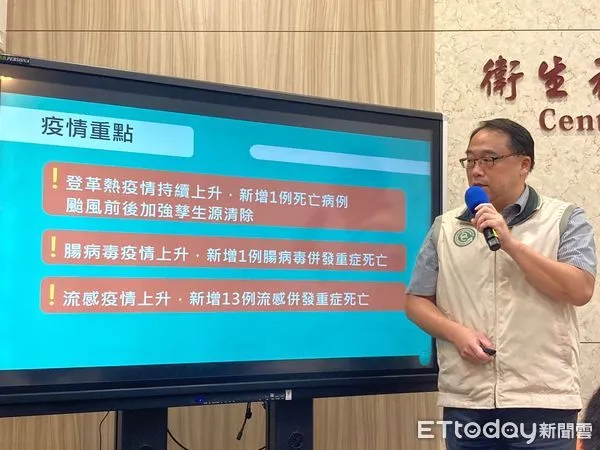▲▼疾管署疫情中心主任郭宏偉8/29說明上週疫情重點。（圖／記者洪巧藍攝）