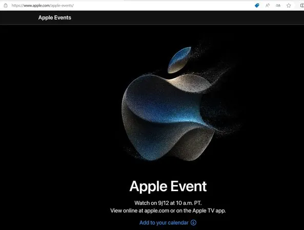 ▲蘋果秋季發表會時間確定。（圖／翻攝官網）