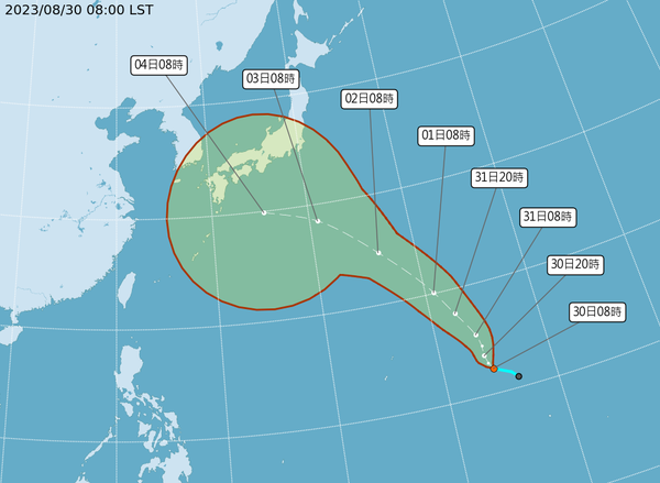 ▲颱風鴻雁生成。（圖／氣象局）