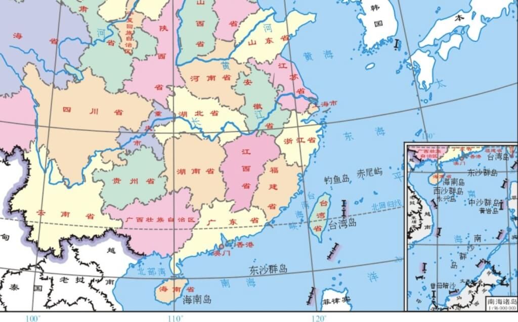 ▲▼ 中國新發布的地圖將台灣、南海諸島都納入中國疆域。（圖／翻攝自中國自然資源部網頁mnr.gov.cn）
