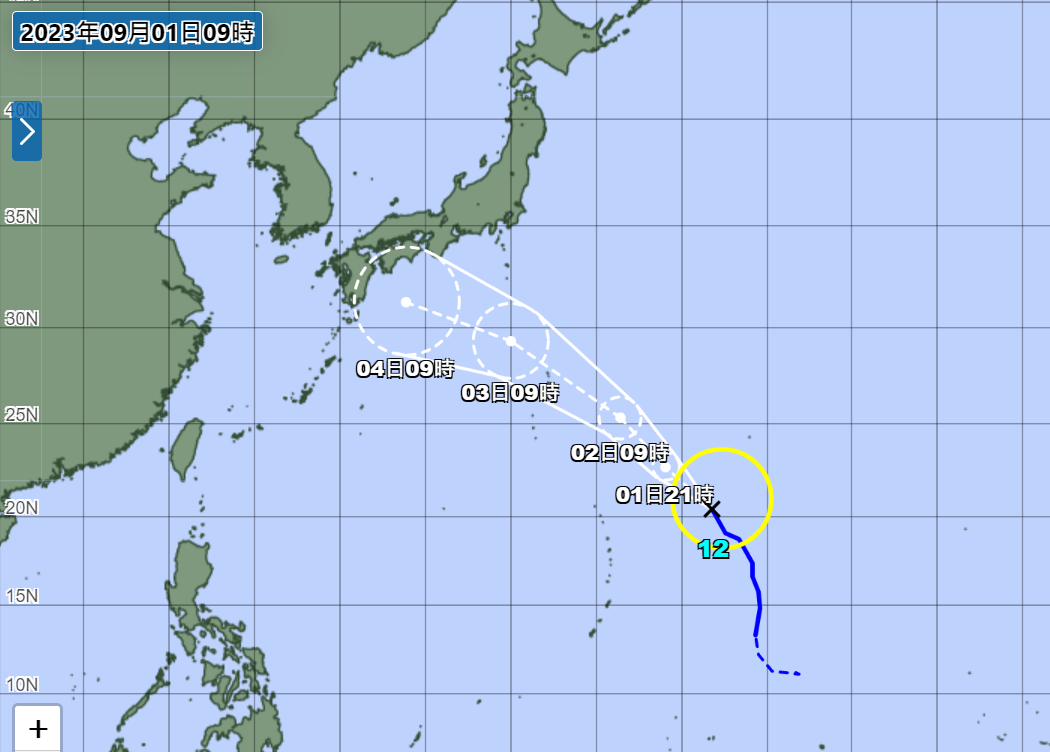 ▲▼日本氣象廳預測鴻雁路徑。（圖／翻攝自日本氣象廳）