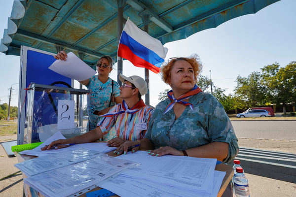 ▲▼俄羅斯8月31日在烏克蘭東南部併吞的4個州展開地方選舉，投票至9月10日結束。（圖／路透）