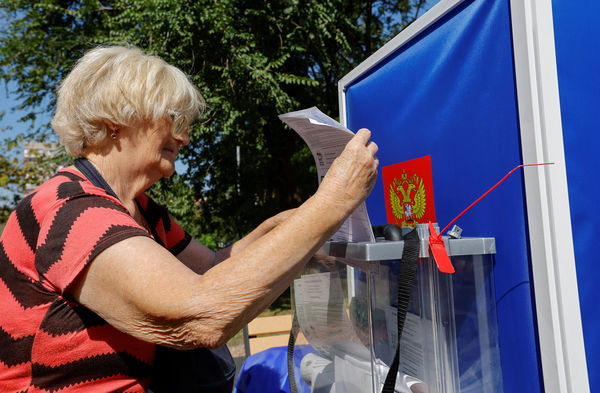 ▲▼俄羅斯8月31日在烏克蘭東南部併吞的4個州展開地方選舉，投票至9月10日結束。（圖／路透）