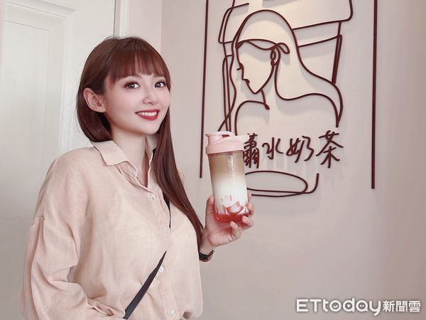 ▲蕭水奶茶的玫瑰荔枝凍奶茶。（圖／記者許宥孺翻攝）