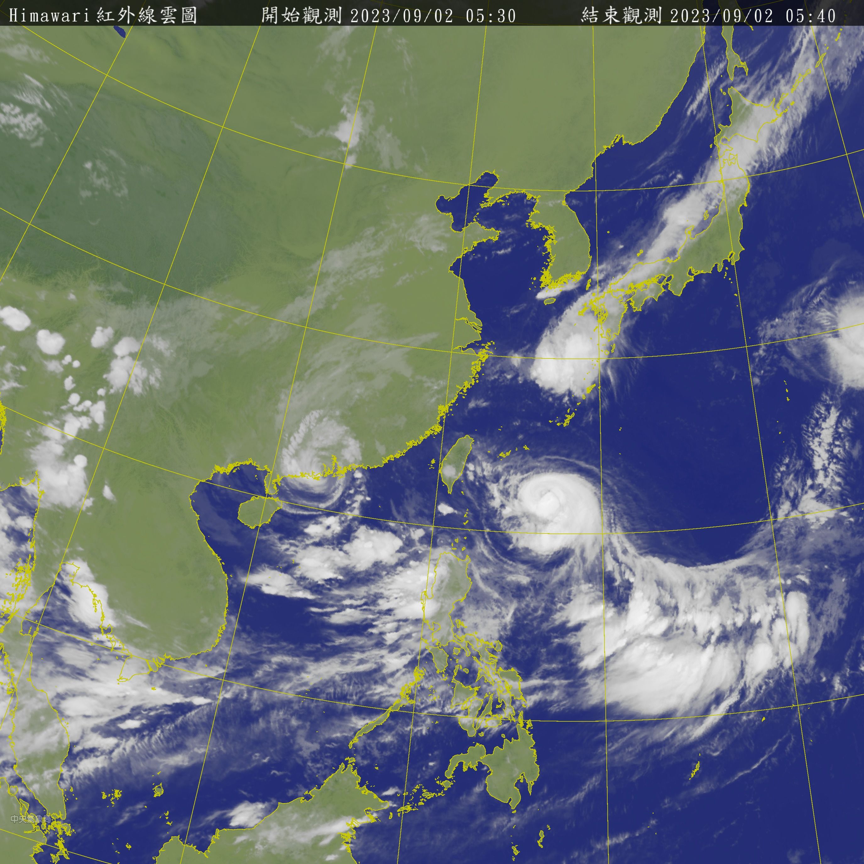 ▲▼海葵颱風。（圖／中央氣象局）
