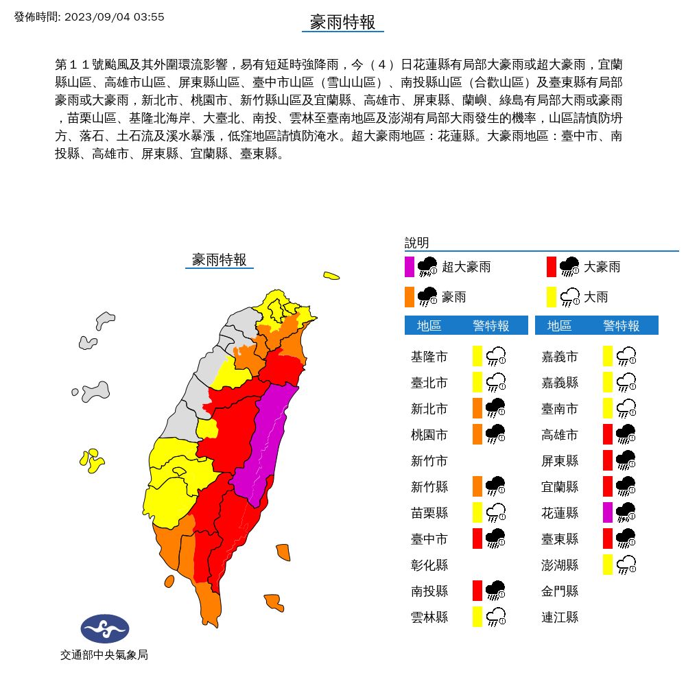 ▲大雨特報