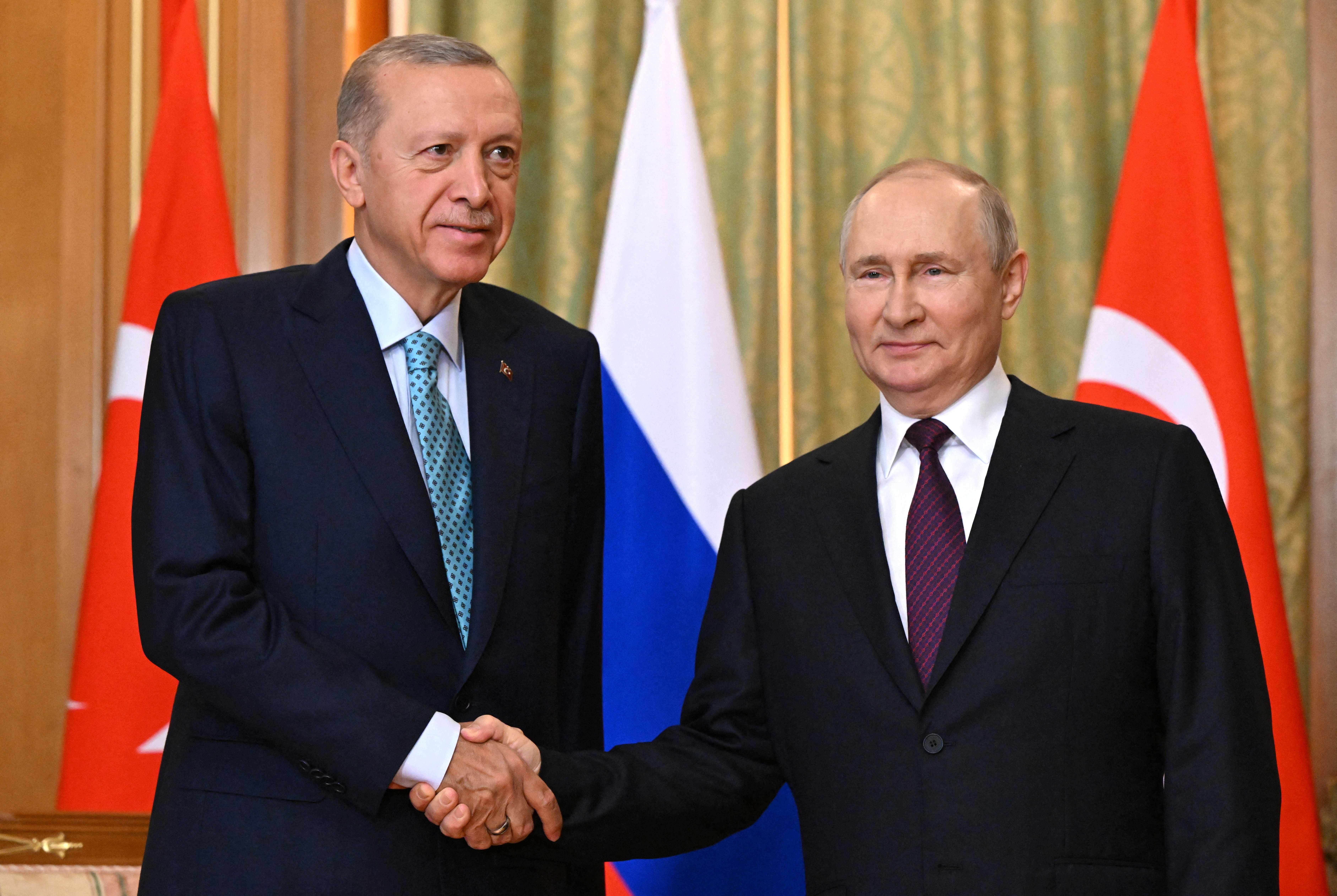 ▲土耳其總統艾爾段會晤俄羅斯總統普丁。（圖／路透）