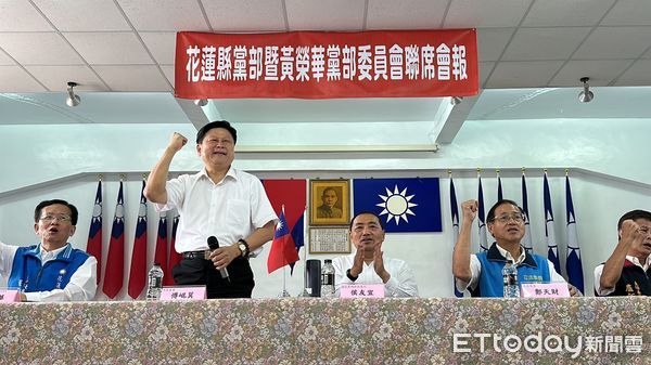 ▲▼    侯友宜與傅崐萁合體   。（圖／記者崔至雲攝）