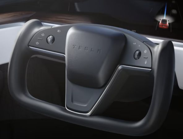 ▲特斯拉Yoke方向盤。（圖／翻攝自Tesla）