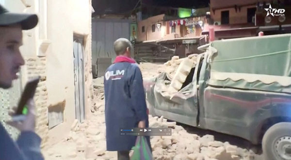 ▲▼ 摩洛哥8日深夜強震，距離震央最近的主要城市馬拉喀什（Marrakech）出現災情。（圖／路透）