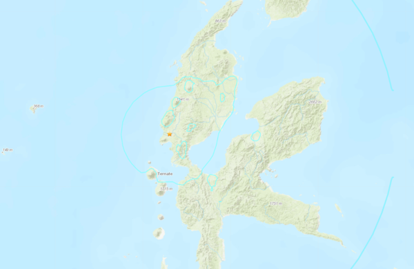 ▲▼印尼6.2強震。（圖／翻攝USGS）