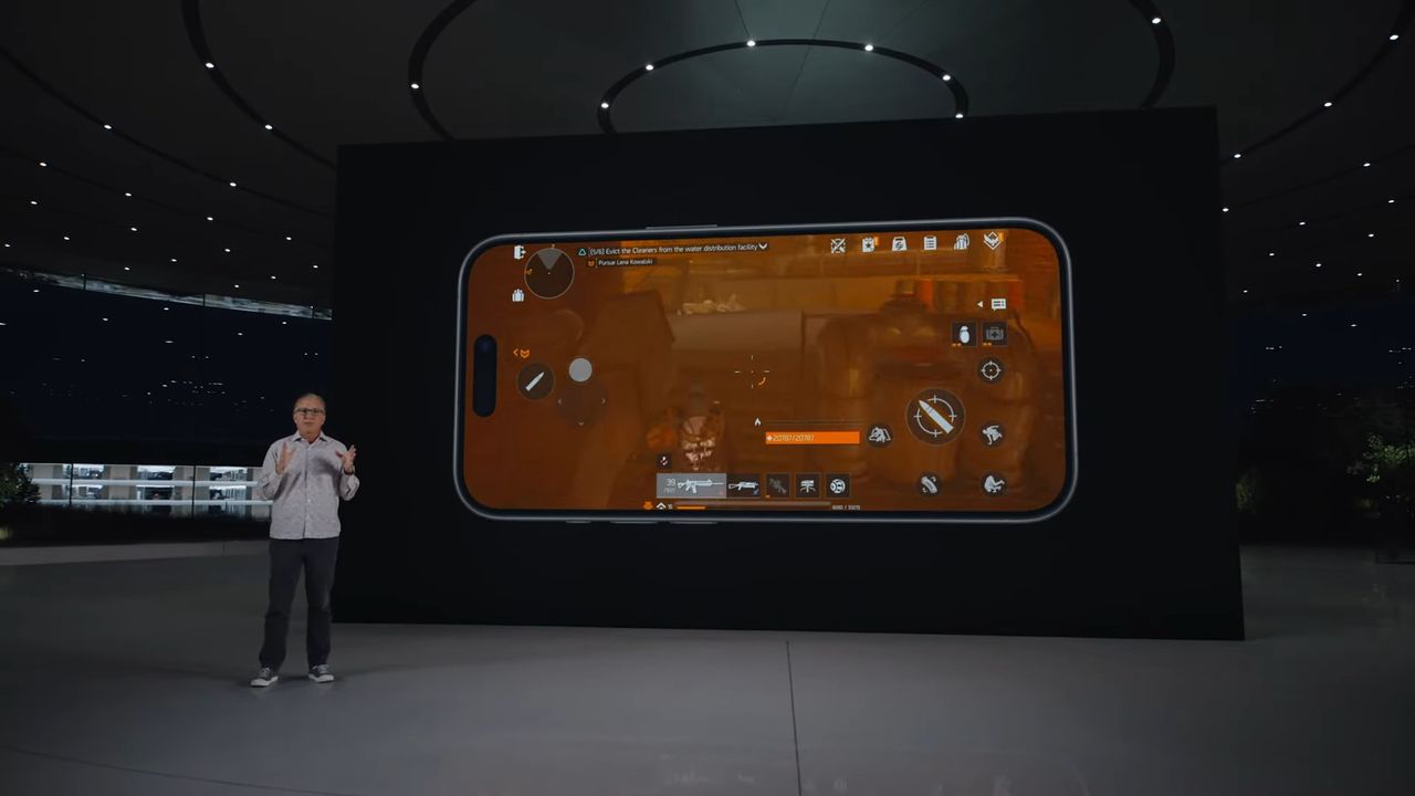 ▲▼iPhone 15 Pro實現手機玩3A大作　光線追蹤技術更適合玩遊戲。（圖／翻攝自 YouTube／Apple）