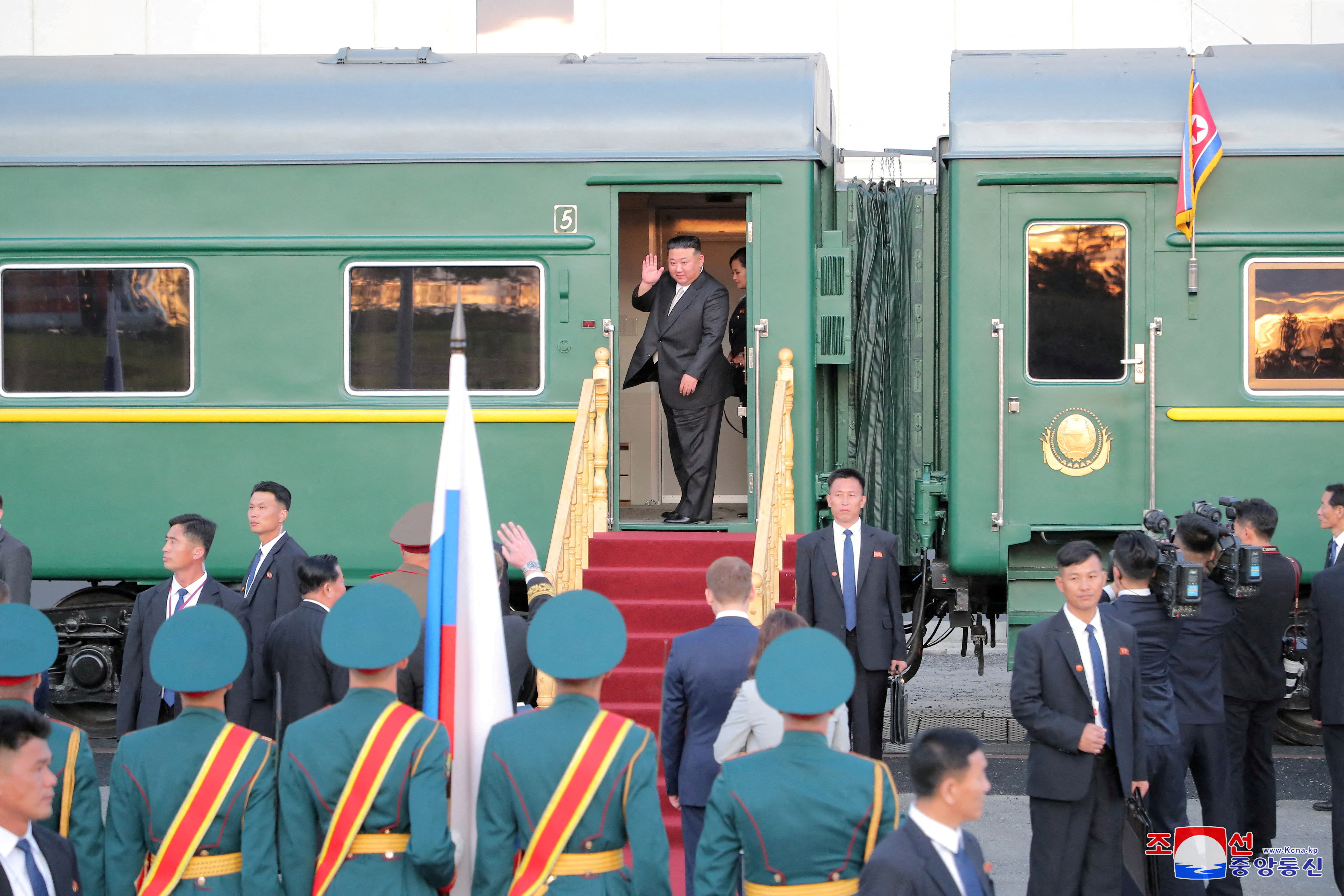 ▲▼ 北韓最高領導人金正恩出訪俄羅斯，與俄總統普丁進行會談。（圖／路透）