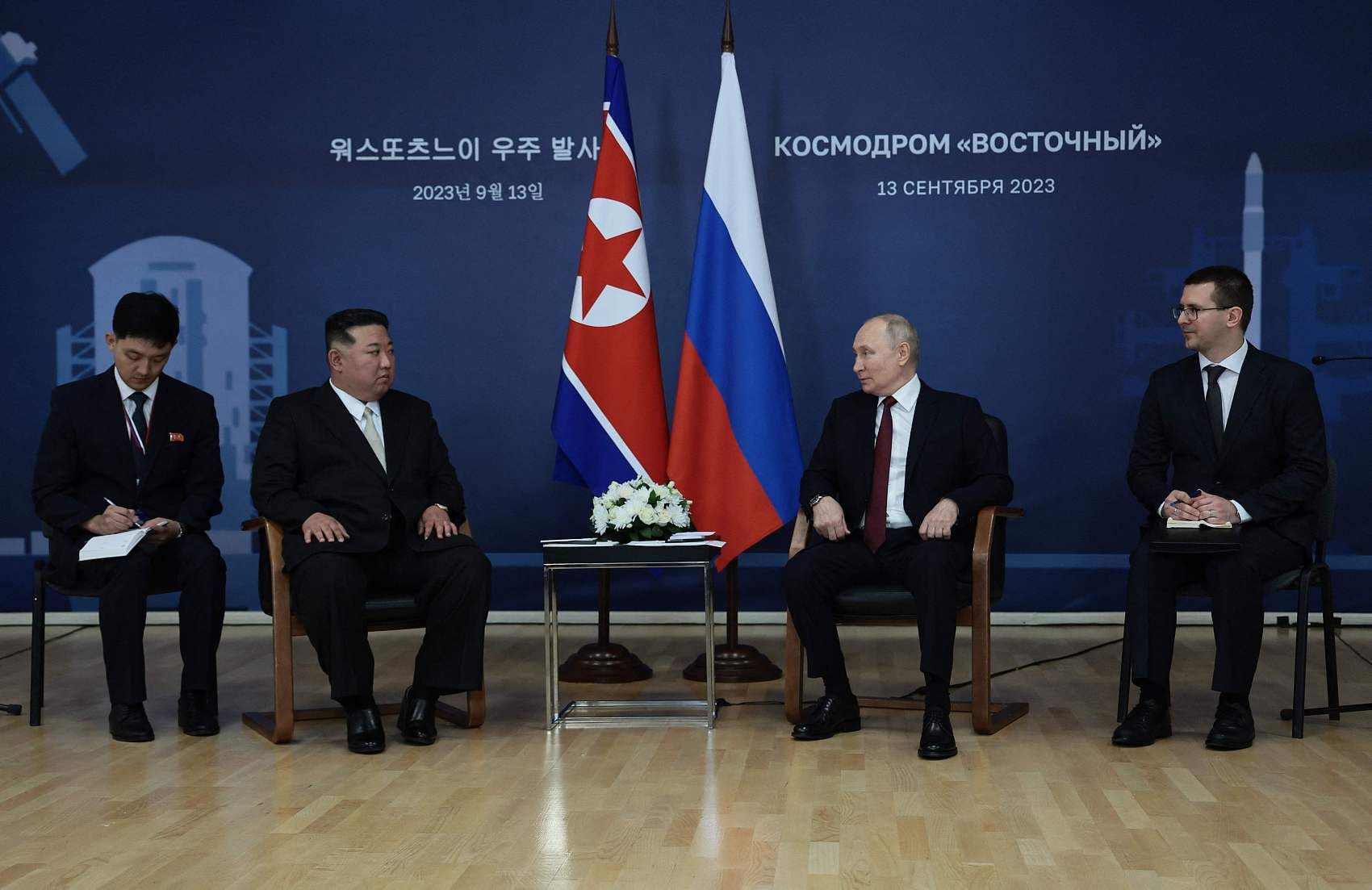 ▲▼ 北韓最高領導人金正恩出訪俄羅斯，與俄總統普丁進行會談。（圖／CFP）