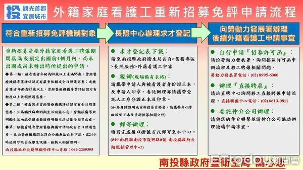 ▲高齡及重症病患3類對象重新招募外籍家庭看護工的程序簡化，更加便民。（圖／南投縣政府提供，下同）