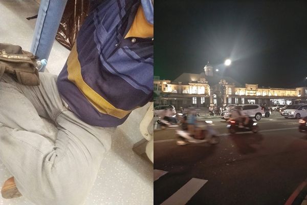 ▲▼錢康明搭車前往新竹，接受政風處訪談。（圖／翻攝臉書／錢康明）