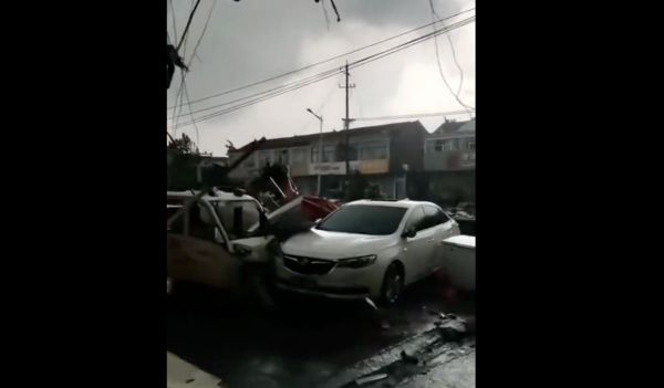 ▲江蘇宿遷遇龍捲風災情致5死4重傷。（圖／翻攝微博）