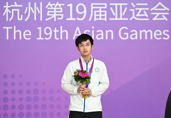 ▲台灣棋士許皓鋐在亞運圍棋個人項目勇奪中華隊本屆第4金。（圖／中華奧會提供）