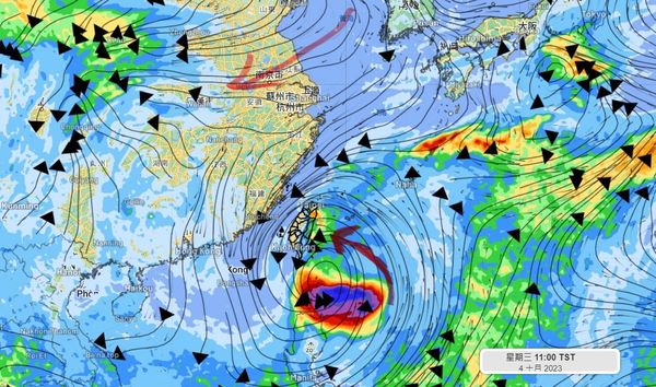 小犬暴風圈「觸台機率高」！恐發陸警時間曝　雨彈3天連轟東半部