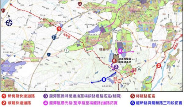 ▲▼龍潭科學園區擴建案聯外交通規劃示意圖。（圖／國科會）