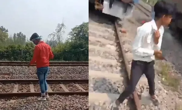 14歲男站鐵軌上拍IG片　下秒遭「高速火車撞飛」鏡頭前輾斃身亡。（圖／翻攝自推特）