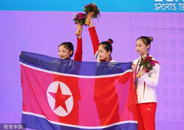 ▲▼北韓女將安昌玉在杭州亞運女子體操的跳馬與高低槓項目中奪金。（圖／CFP）