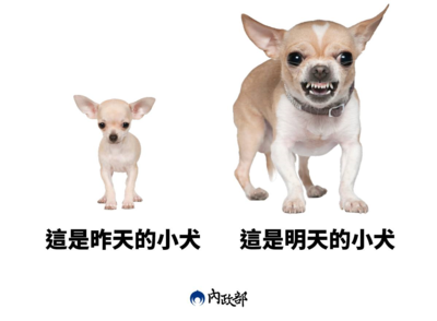 小犬颱風「變大變兇」 內政部一張圖詮釋「名字可愛性格潑辣」