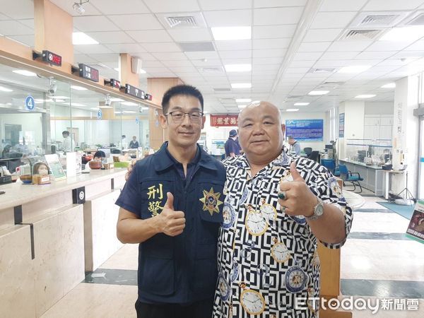 ▲東港警分局邀請藝人米漿宣導防詐             。（圖／東港警分局提供，下同）