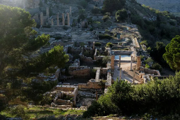 ▲▼利比亞歷史遺跡昔蘭尼（Cyrene）。（圖／路透）