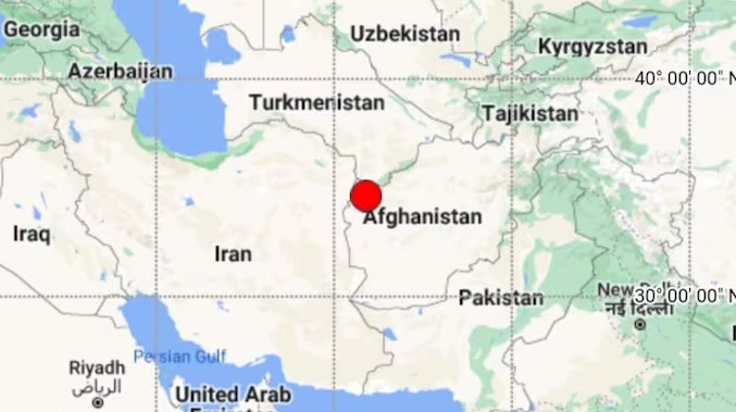 ▲▼阿富汗西部地區7日傳出強震。（圖／翻攝自Google Map）