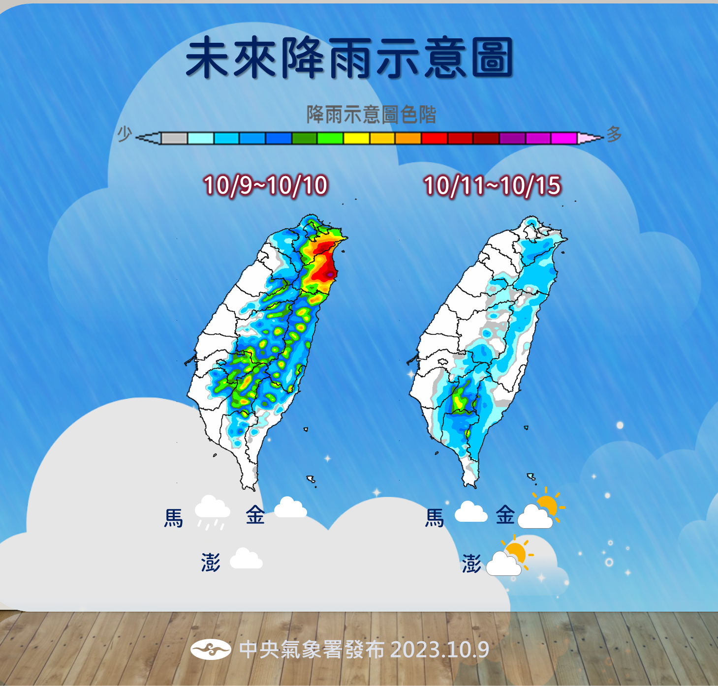 ▲▼未來天氣趨勢。（圖／氣象署）