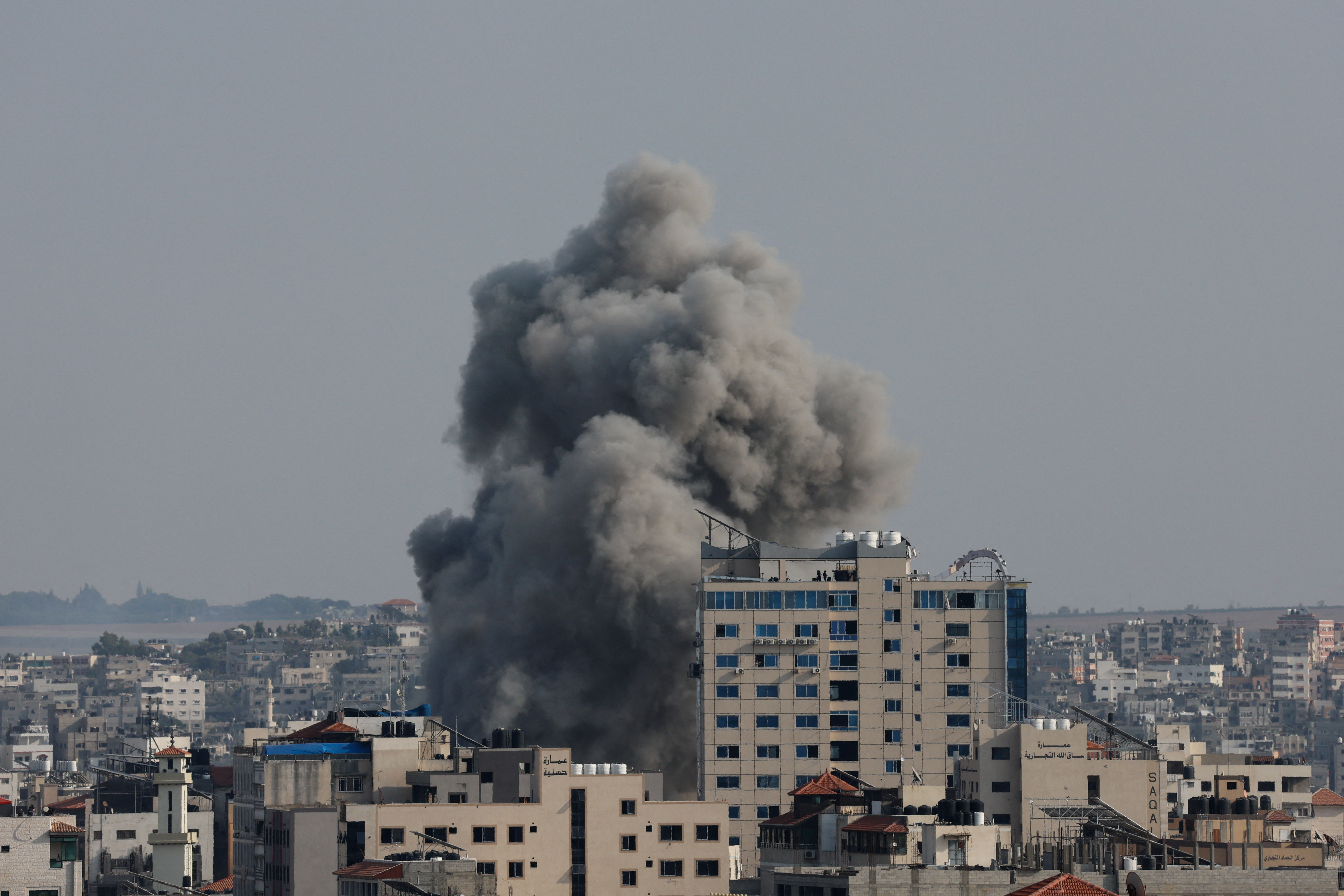 ▲以色列對哈瑪斯位於加薩的據點發動攻擊。（圖／達志影像／美聯社）