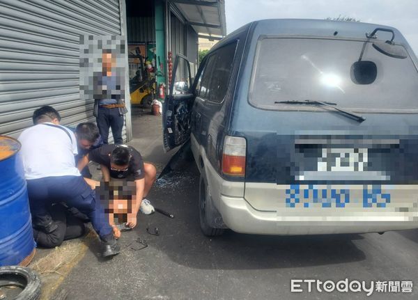 ▲▼ 賊父子開貨車聯手行竊、颱風天雙雙落網。（圖／記者唐詠絮翻攝）