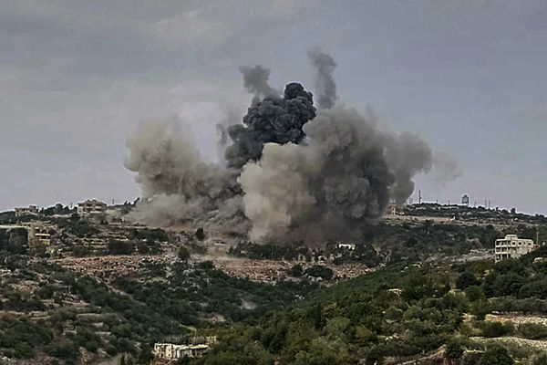 ▲▼以色列空襲黎巴嫩，地點位在黎巴嫩境內。（圖／達志影像／美聯社）