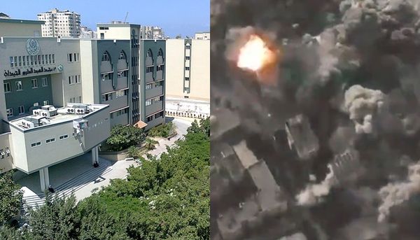 ▲▼以色列軍方炸了加薩伊斯蘭大學。（組圖／翻攝自維基百科、X）