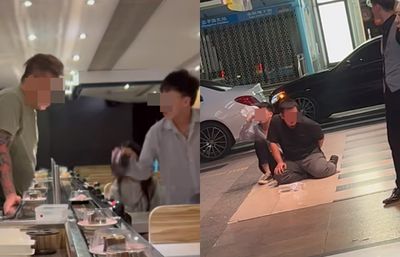 全甲刺青男嗆「你看起來就像茶碗蒸」揍倒2男 金髮妹幫扛警棍