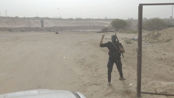 ▲▼在哈瑪斯9月12日發布的影片之中，武裝成員在加薩南部進行「Strong Pillar」實彈演習。（圖／達志影像／美聯社）