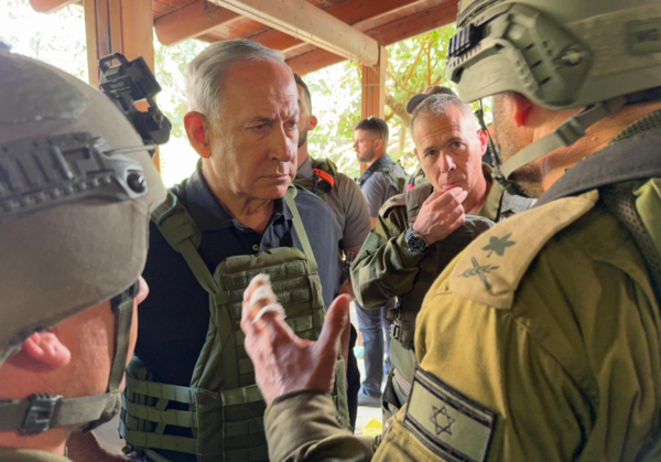 ▲▼以色列總理納坦雅胡（Benjamin Netanyahu）視察加薩走廊邊境軍營。（圖／翻攝自X／@netanyahu）