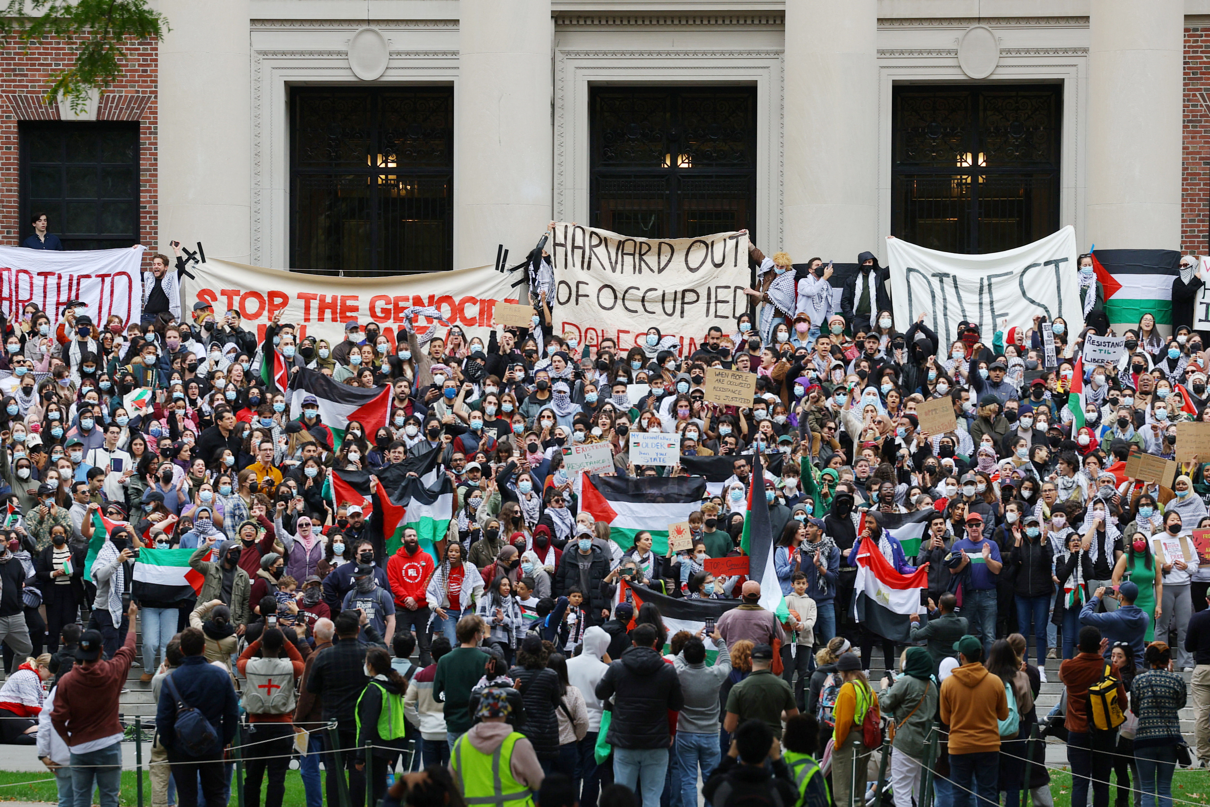 ▲▼ 美國大學校園出現示威活動力挺巴勒斯坦。（圖／路透）