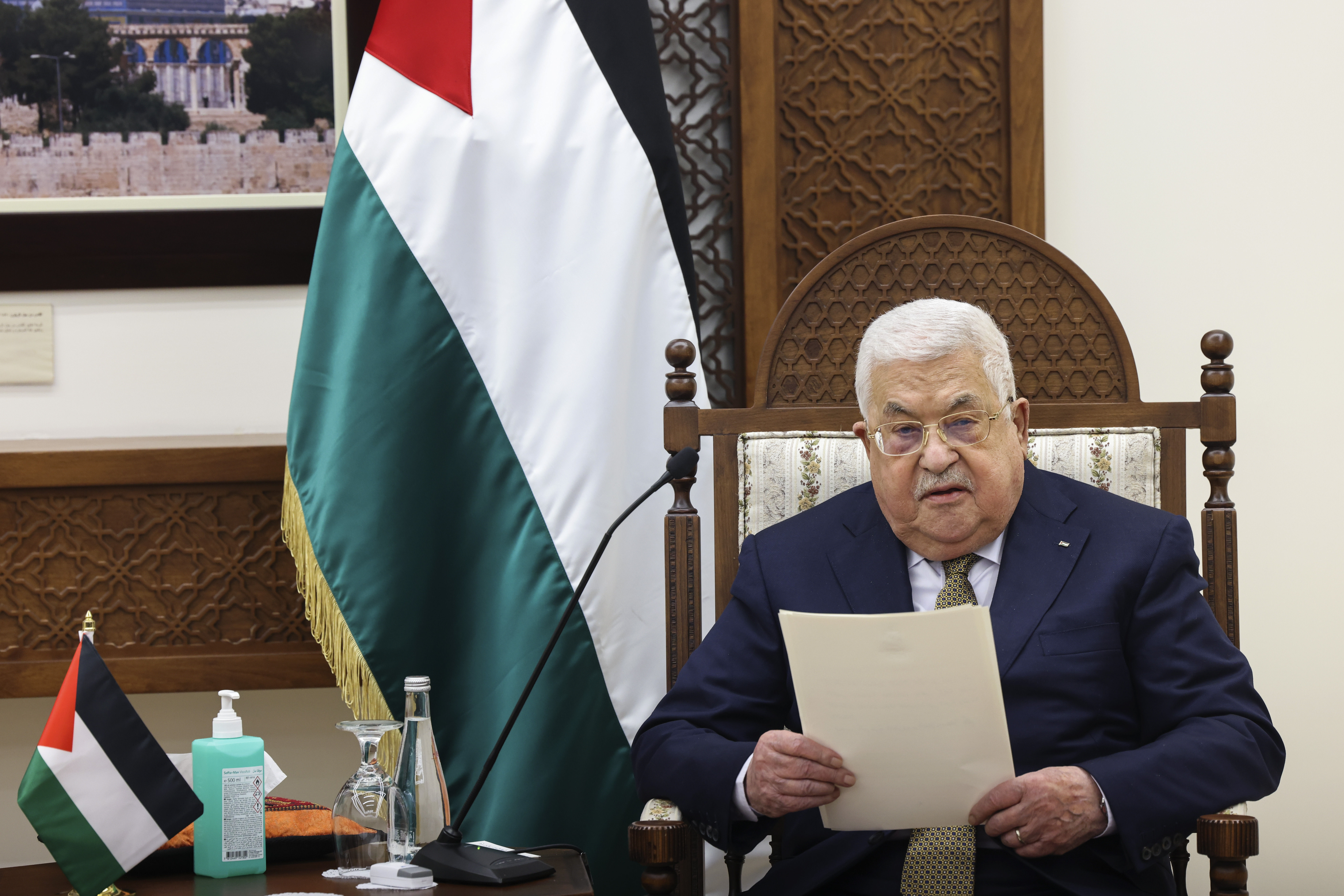 ▲▼巴勒斯坦自治政府主席阿巴斯（Mahmud Abbas）。（圖／達志影像／美聯社）