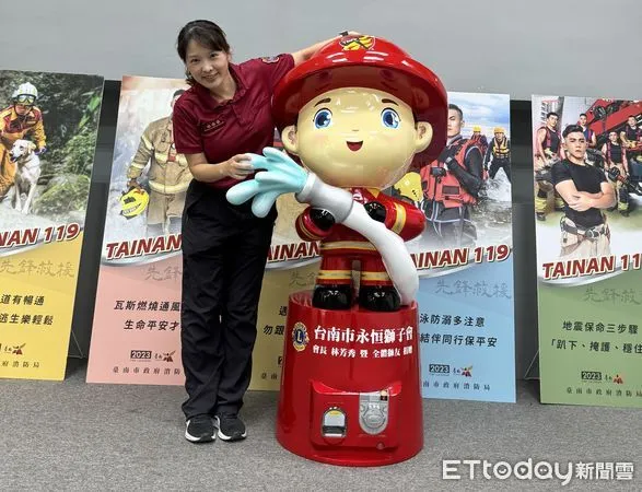 ▲台南市消防局第六大隊隊員楊雅雯，獲選行政院2023年模範公務人員。（圖／記者林東良翻攝，下同）
