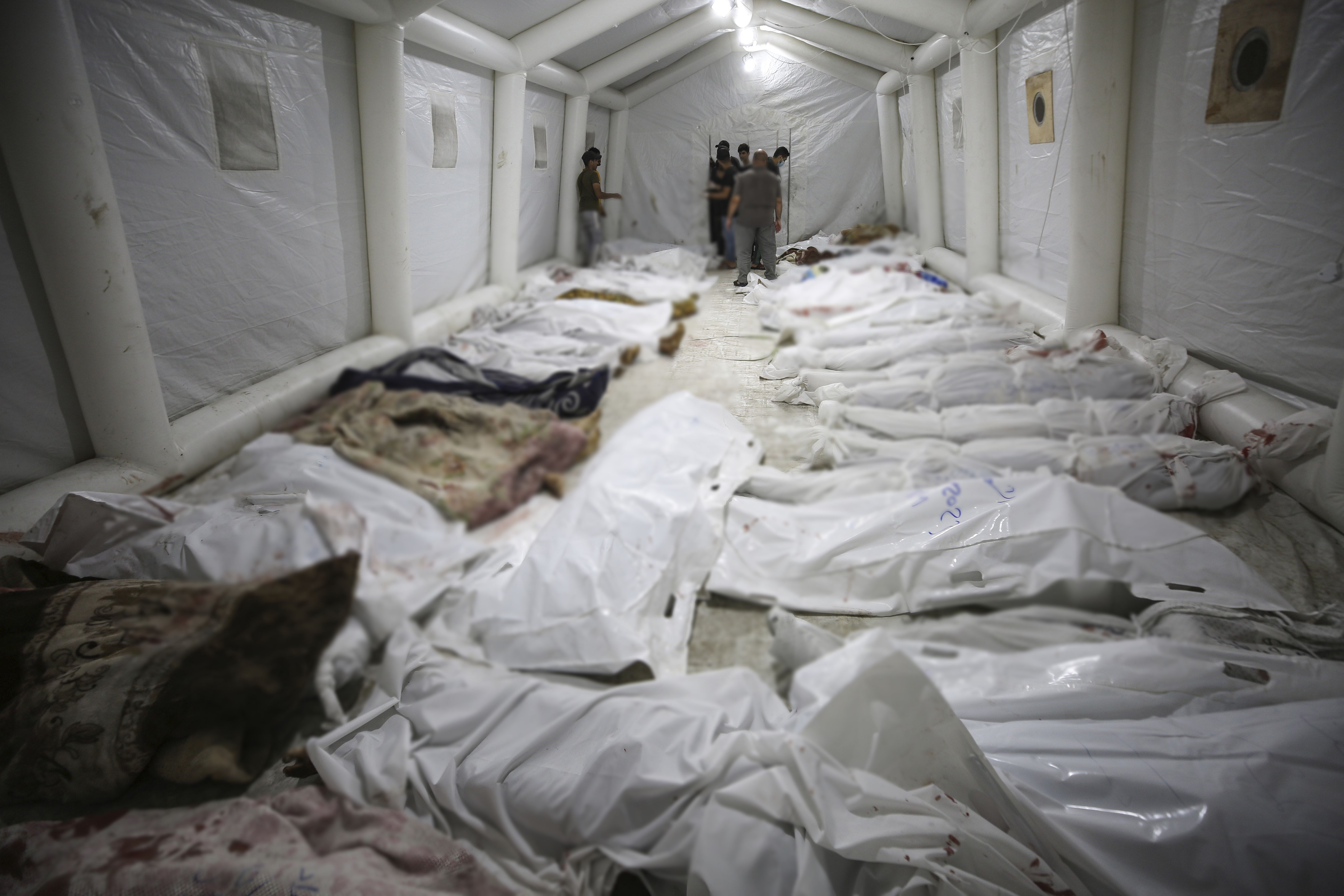 ▲以色列空襲加薩醫院，造成500人死亡。（圖／達志影像／美聯社）