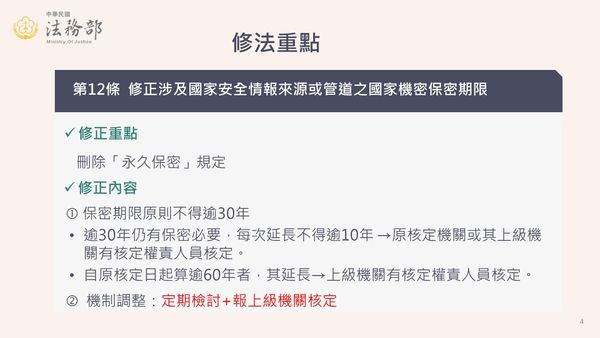 ▲▼行政院會通過「國家機密保護法」修法，刪除「永久保密」規定。（圖／行政院提供）