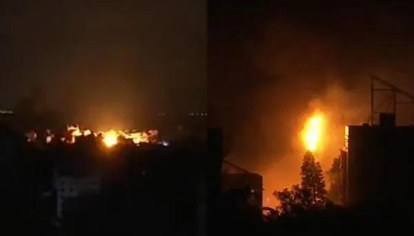 ▲▼加薩醫院爆炸畫面。（圖／翻攝自X）