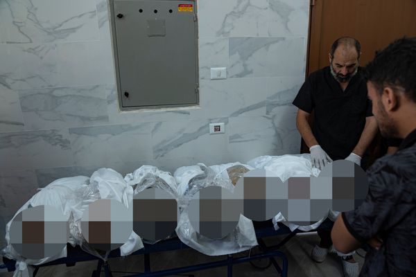加薩歐洲醫院院長阿卡德（Yousef al-Akkad）呼籲以色列停止空襲。（圖／達志影像／美聯社）