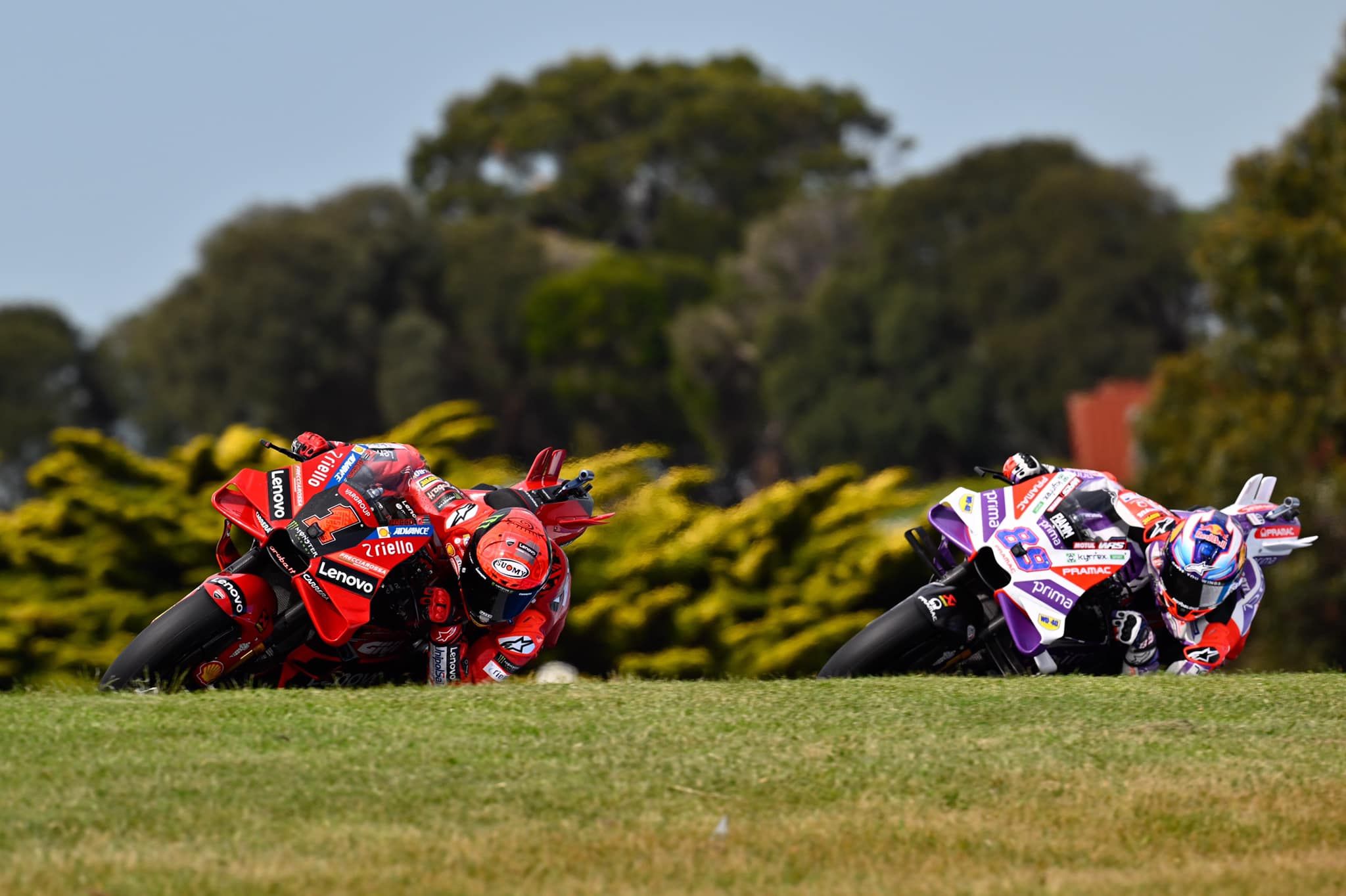 ▲MotoGP／杜卡迪包頒獎台「馬丁選錯胎痛失冠軍」！澳洲站周六速報。（圖／翻攝自MotoGP）