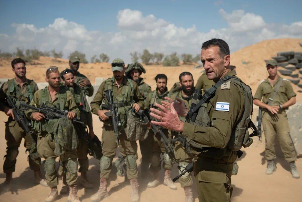 ▲以色列國防軍參謀長哈列維經常到第一線向士兵喊話打氣。（圖／翻攝推特）