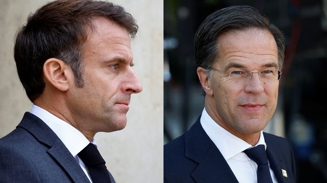 ▲▼法國總統馬克宏、荷蘭首相呂特將於近期出訪以色列。（圖／路透）